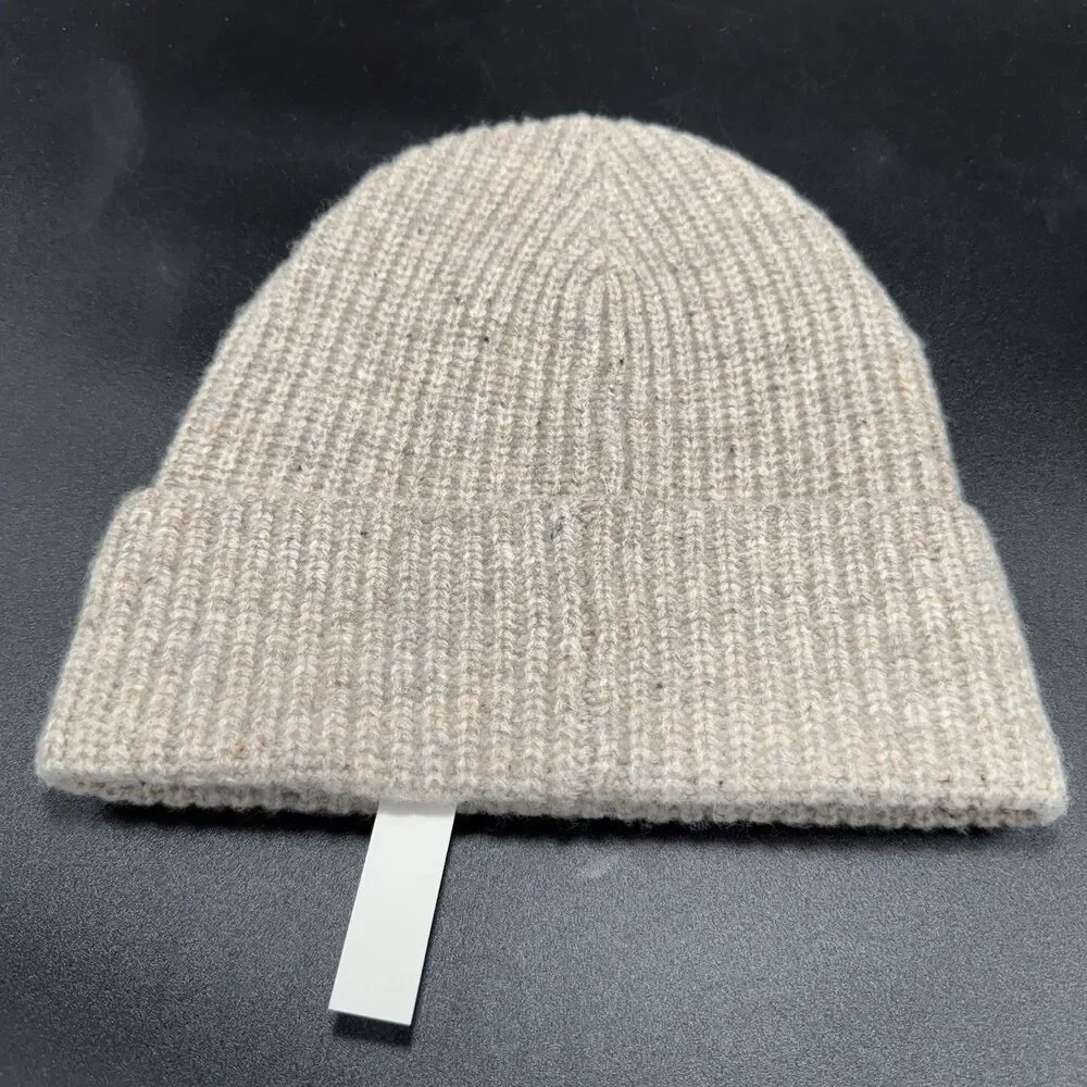 New Madewell Beanie Women's OS One Size 100% Merino Wool Knit Brown
